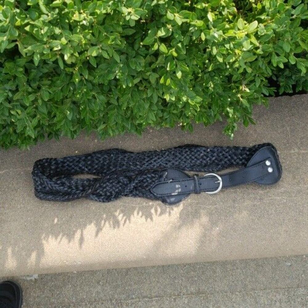 Vintage Belt - Woven Women's Belt with Twist Detail Black
